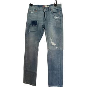 Levi's 511 Slim Jeans 16 reg - 28x28, patches Distressed, 80s cool! *CLEAN